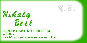 mihaly beil business card